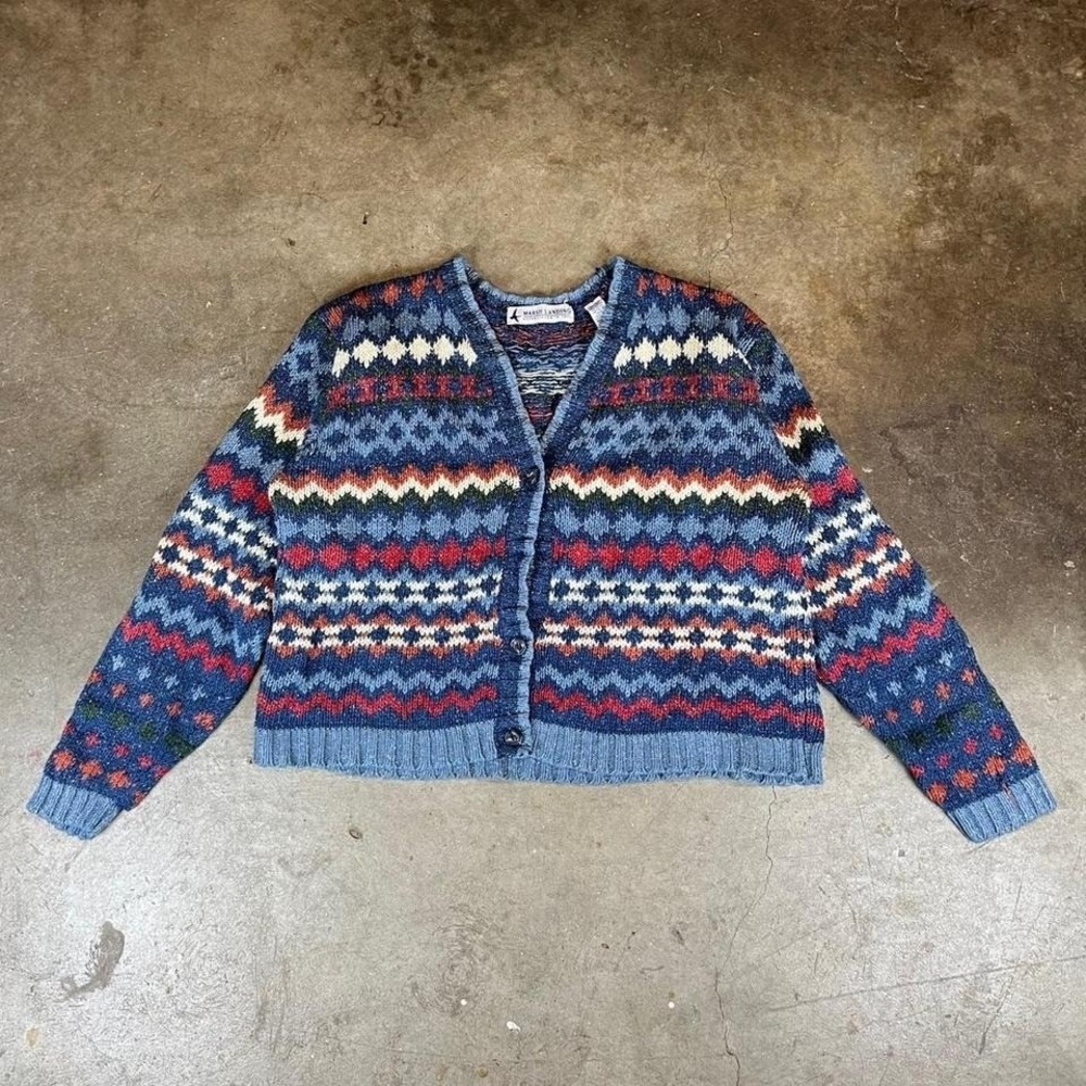 Vintage 90s Marsh Landing multicoloured cardigan Women's Size large